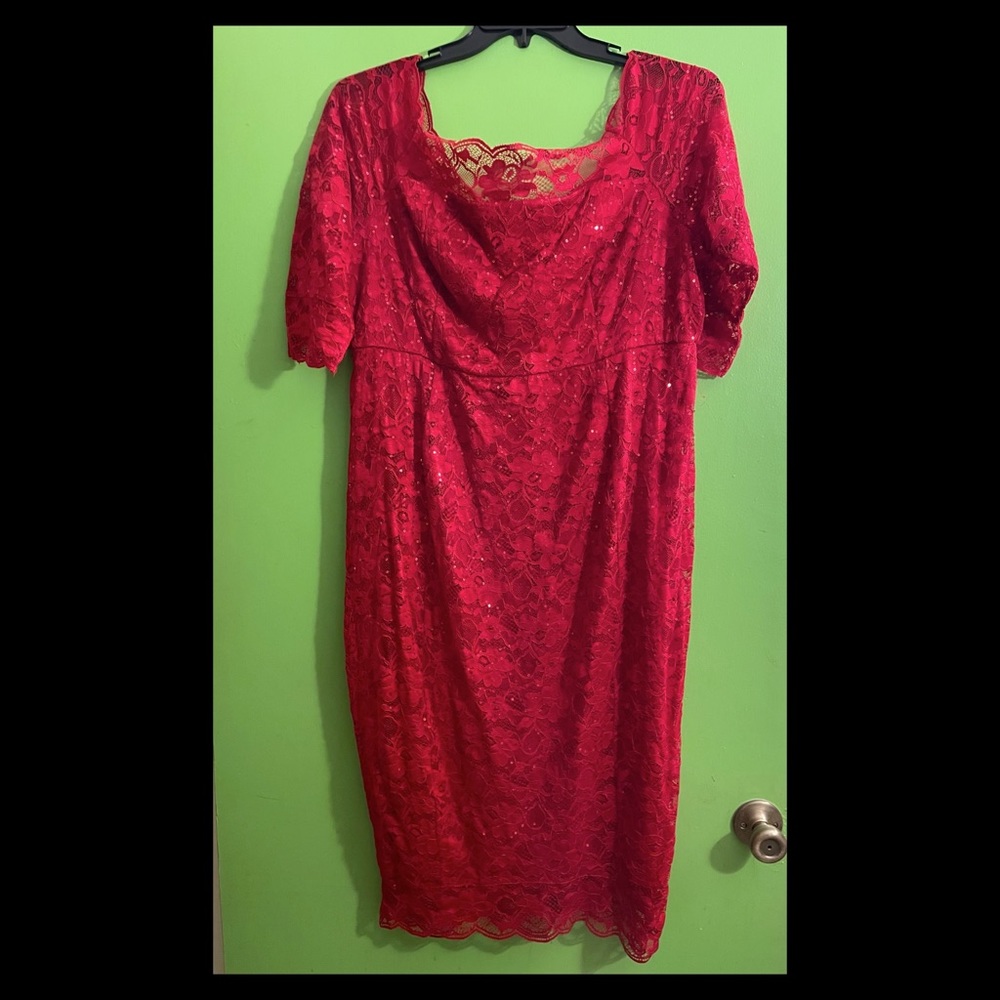 Red cocktail dress
